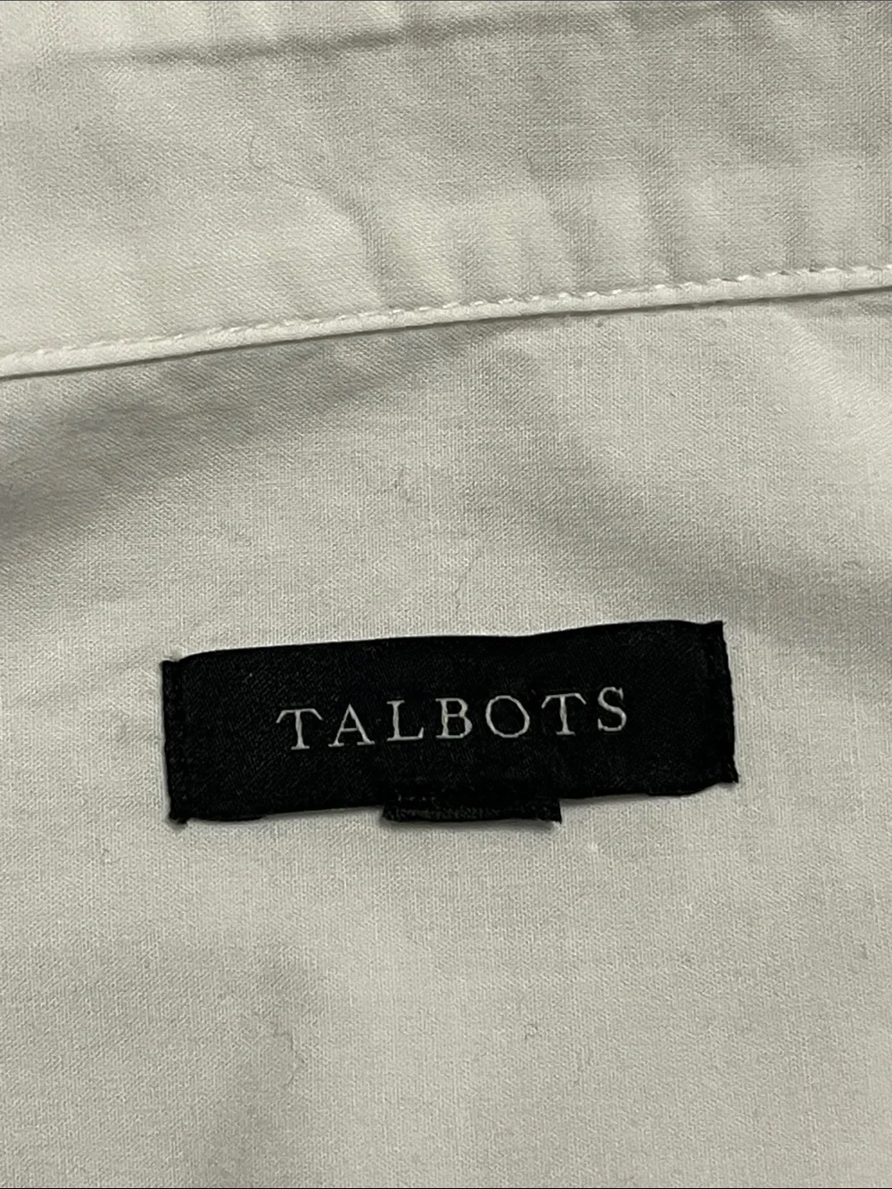 Talbots White Button-Down Shirt with Black Floral Print, medium, cotton - Picture 6 of 11